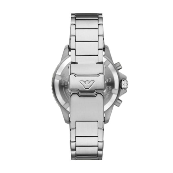Emporio Armani World Explorer Solar Silver Steel Blue Dial 43mm Watch AR11681