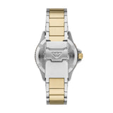 Emporio Armani World Explorer Quartz Two Tone Steel Blue Dial 42mm Watch AR11682
