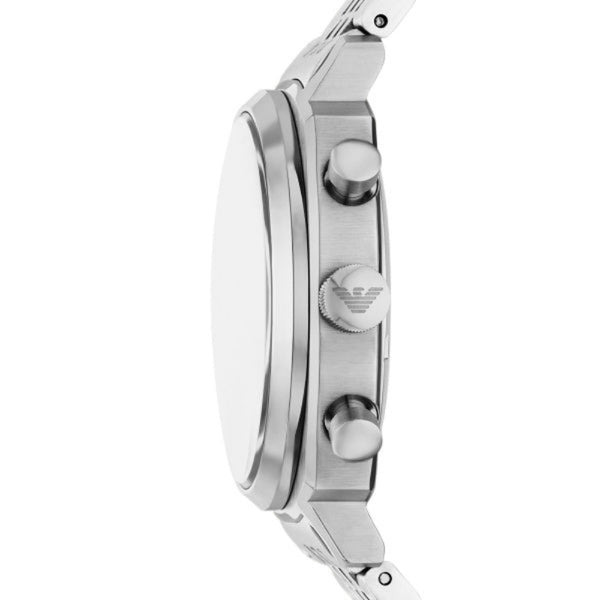 Emporio Armani Carlo Quartz Silver Steel Blue Dial 40mm Watch AR11688