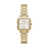 Emporio Armani Cecilia Gold Steel Mother of Pearl Dial 26.50mm x 35mm Watch AR11744