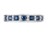 18ct White Gold Diamond & Saphhire / Ruby Ring