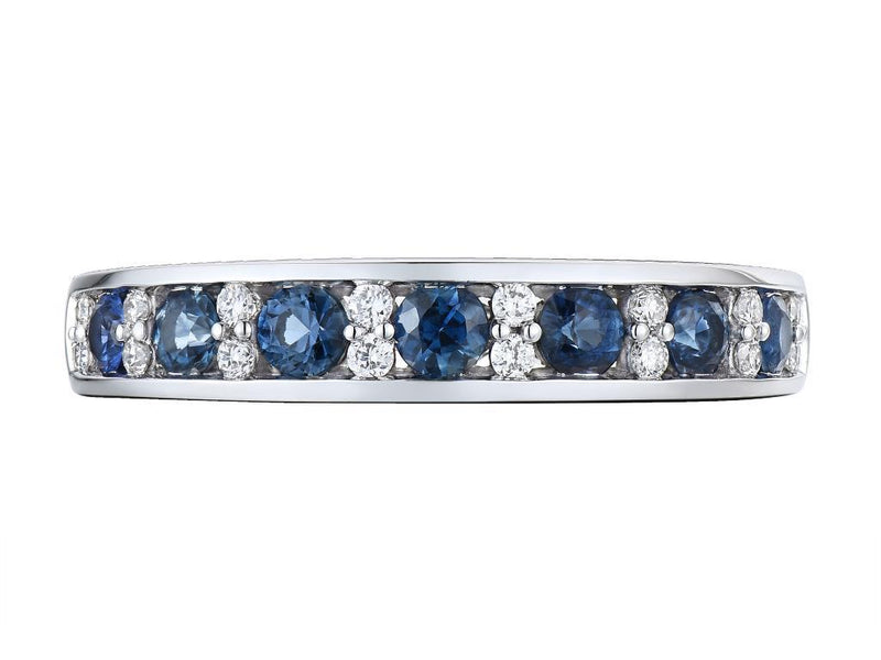 18ct White Gold Diamond & Saphhire / Ruby Ring
