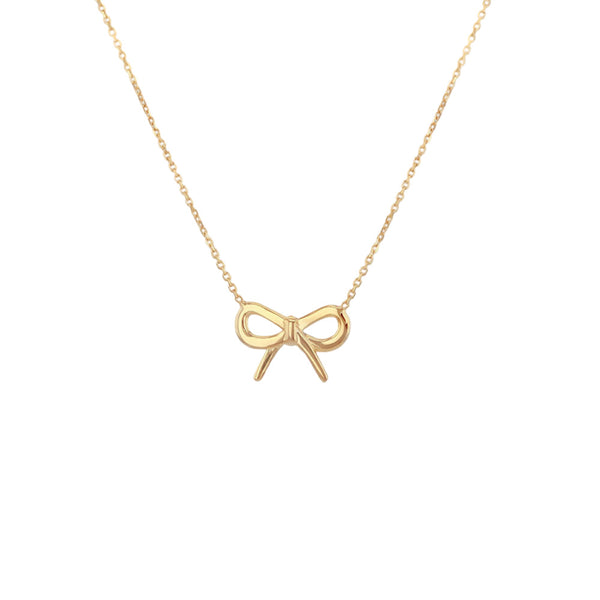 9ct Gold Bow Necklace