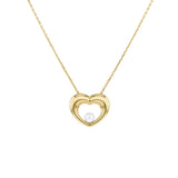 9ct Gold Heart with Cultured Freshwater Pearl Necklace