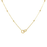 9ct Gold Double Rings Necklace