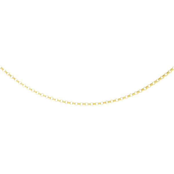 9ct Gold Round Belcher Chain 18"