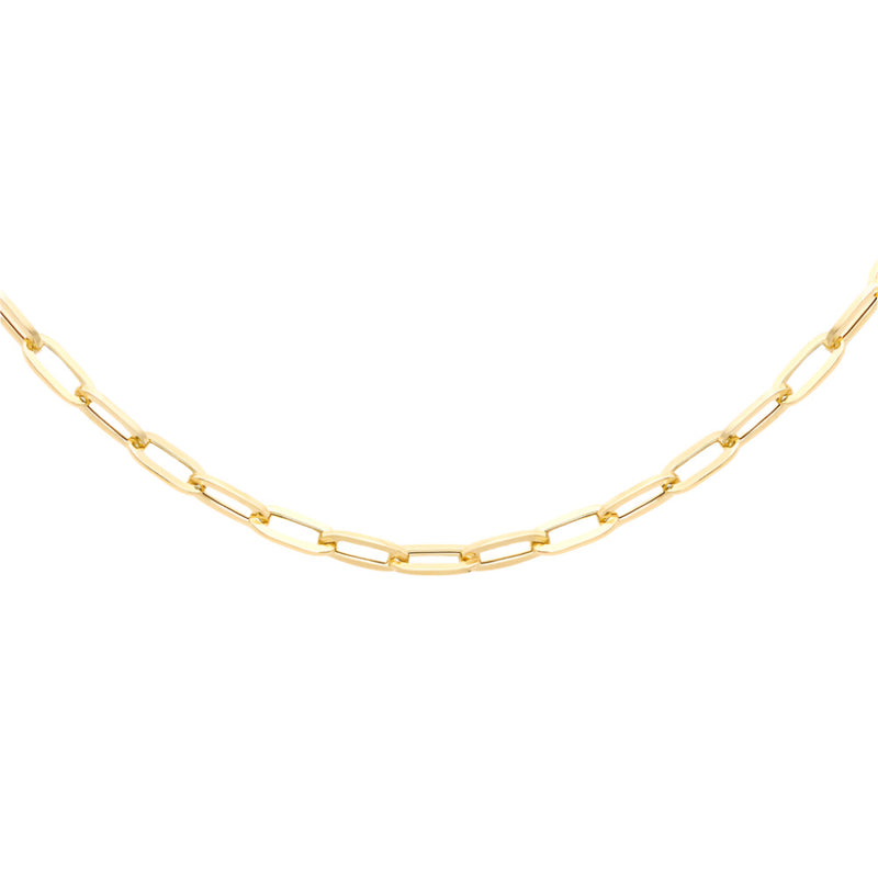 9ct Gold Paper Chain 18"