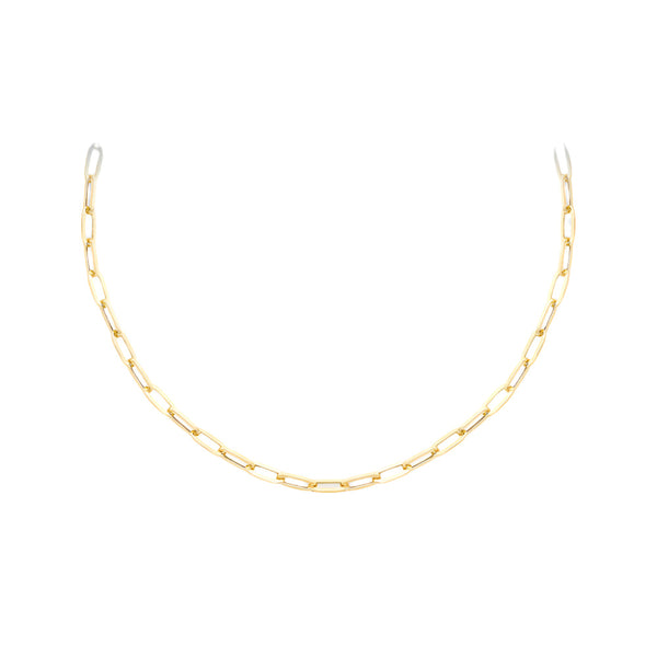9ct Gold Paper Chain 18"