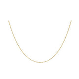 9ct Gold Hollow Diamond Cut Rope Chain 20"