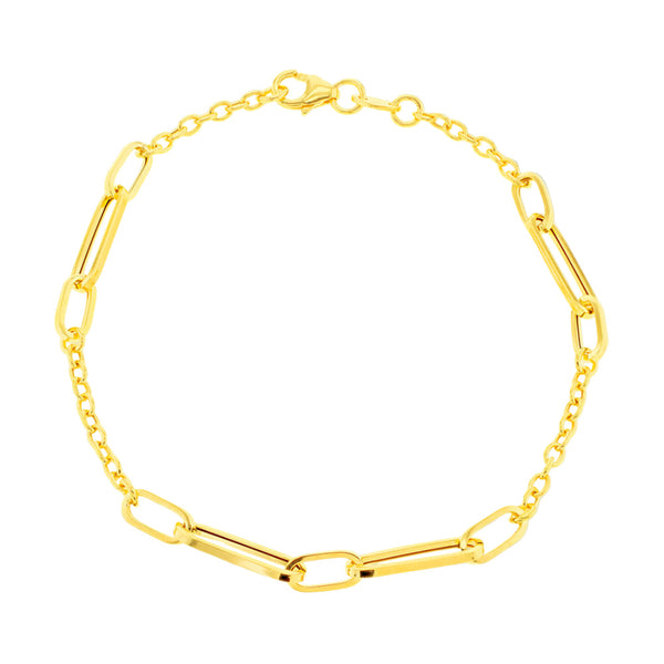 9ct Gold Long Open Link Bracelet