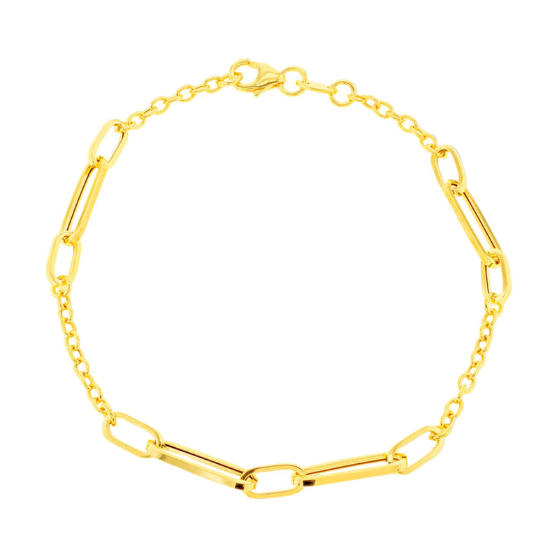 9ct Gold Long Open Link Bracelet