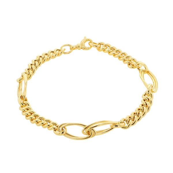 9ct Gold Fancy Double Oval Link Bracelet