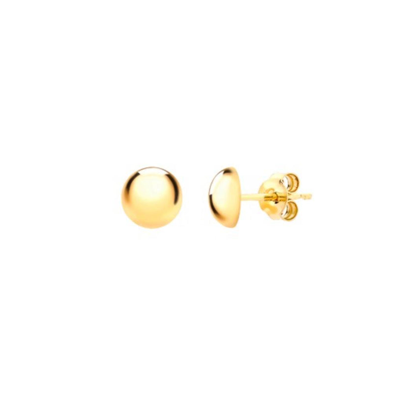 9ct Gold Spanish Dome Polished Ball Stud Earrings