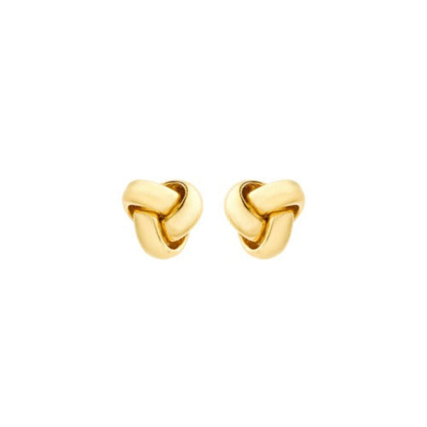9ct Gold Triple Knot Stud Earrings