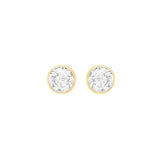 9ct Gold 5mm Cubic Zirconia Round Stud Earrings