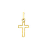9ct Gold Diamond Cut Cross Pendant