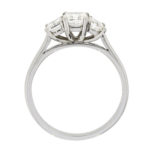 Platinum Three Stones Diamond Ring