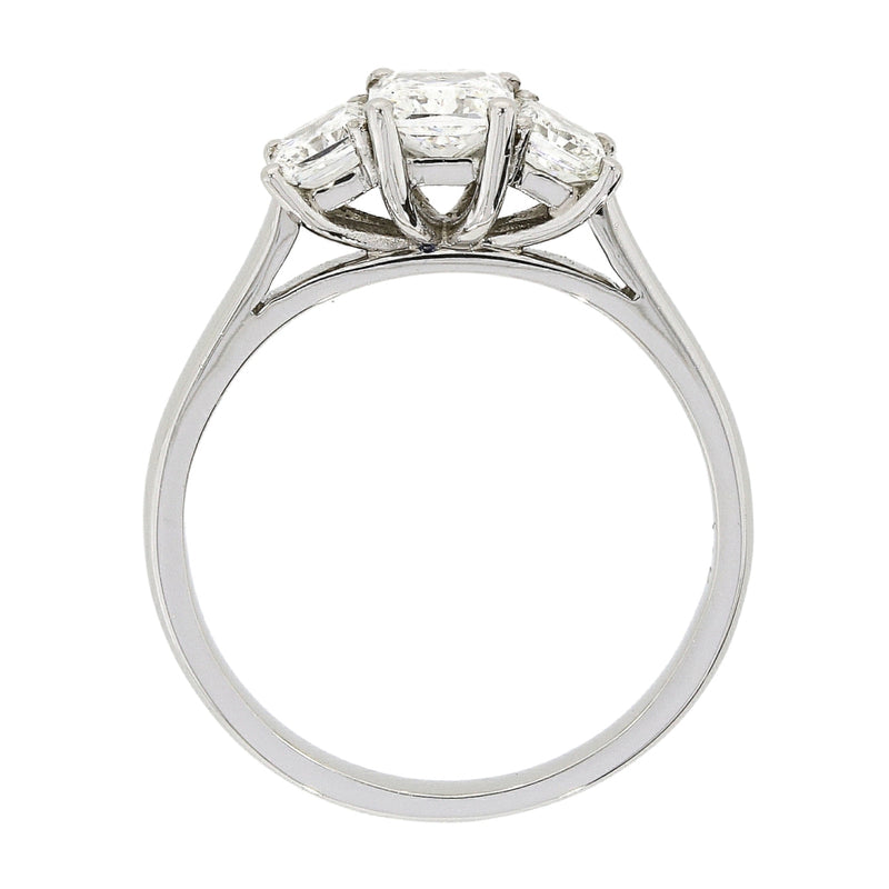 Platinum Three Stones Diamond Ring