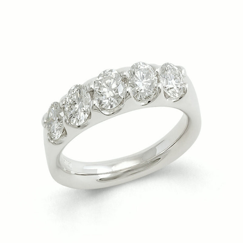 Platinum Five Stone Diamond Ring