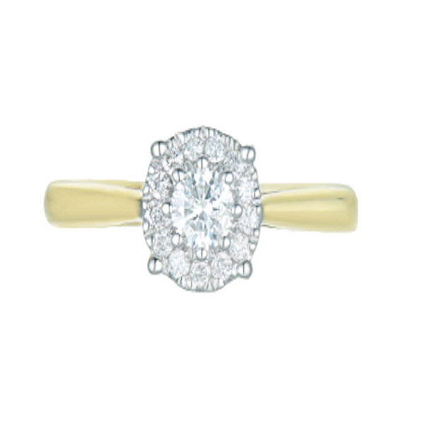 9ct Gold Cluster Diamond Ring
