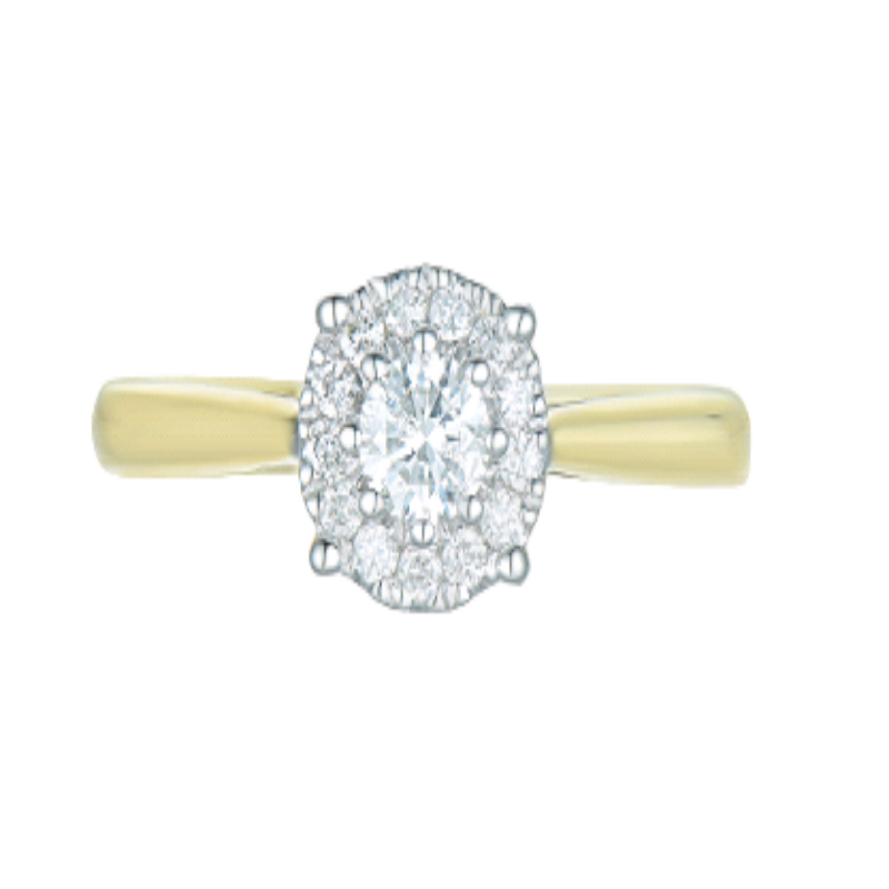 9ct Gold Cluster Diamond Ring