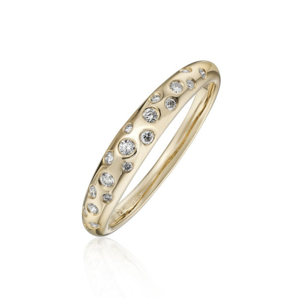 9ct Gold Chetah Spot Diamond Ring