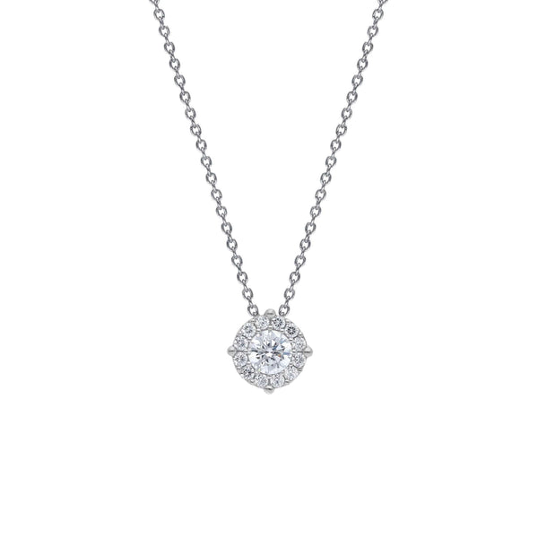 9ct White Gold Cubic Zirconia Necklace
