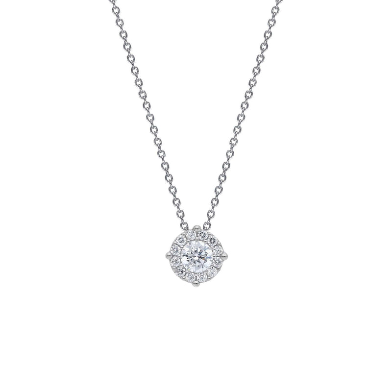 9ct White Gold Cubic Zirconia Necklace