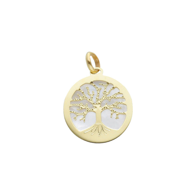 9ct Gold Mother of Pearl Tree of Life Necklace