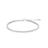 9ct Gold Cubic Zirconia Adjustable Tennis Bracelet