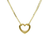 9ct Gold Open Heart Double Chain Necklace