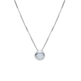 9ct Gold Cubic Zirconia Halo Necklace