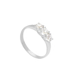 9ct Gold Three Stones Cubic Zirconia Ring