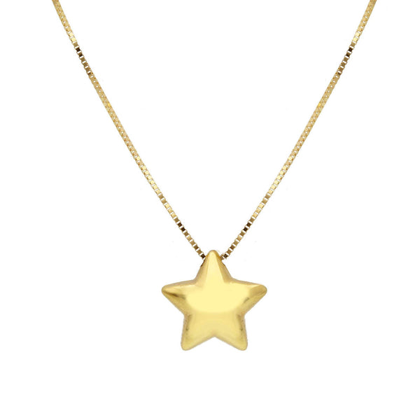 9ct Gold Polished Star Necklace