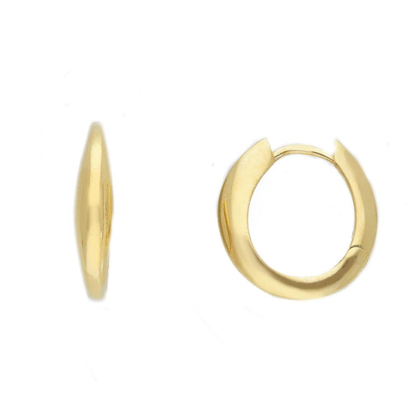9ct Gold Round Huggie Hoop Earrings