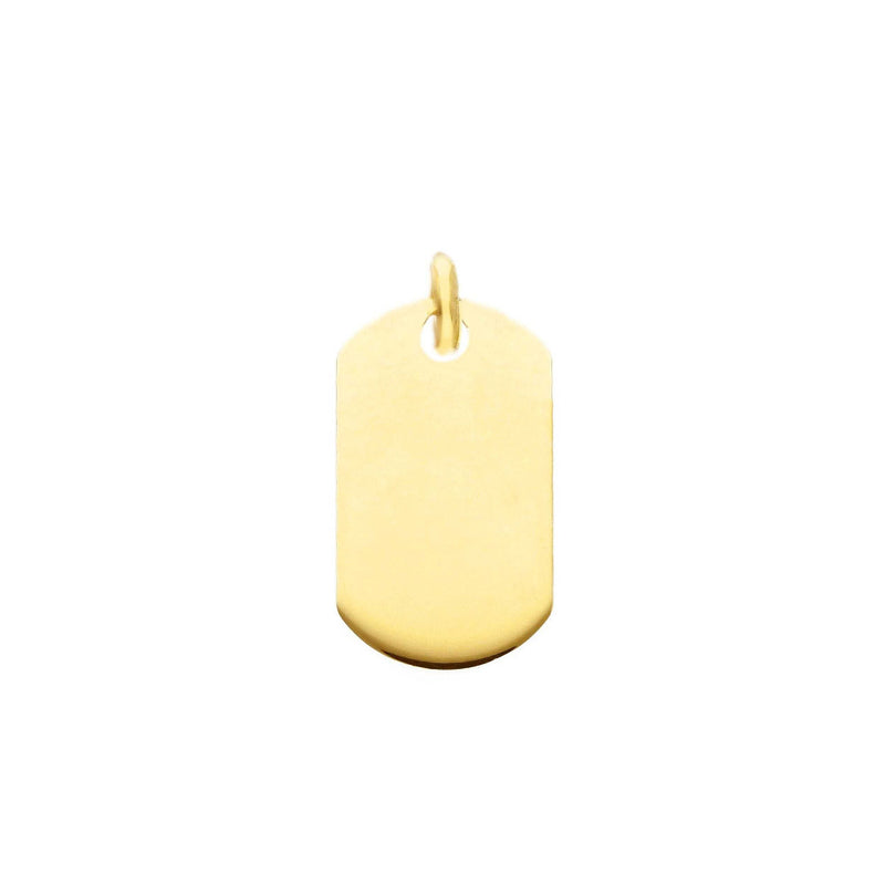 9ct Gold Rectangular Tag Pendant