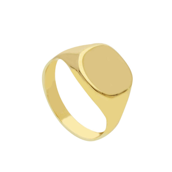 9ct Gold Plain Square Signet Ring
