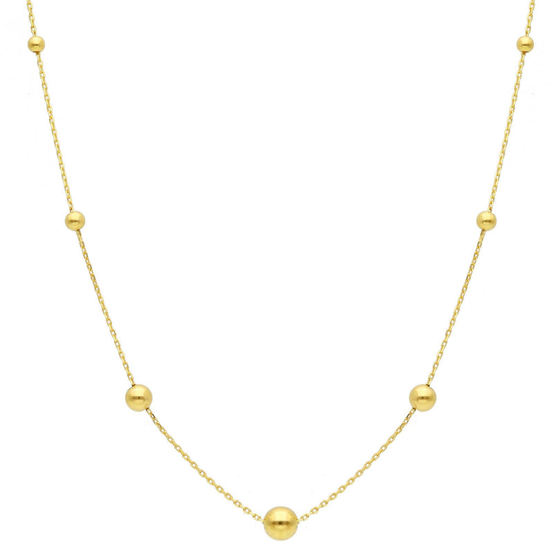 9ct Gold Bead Necklace