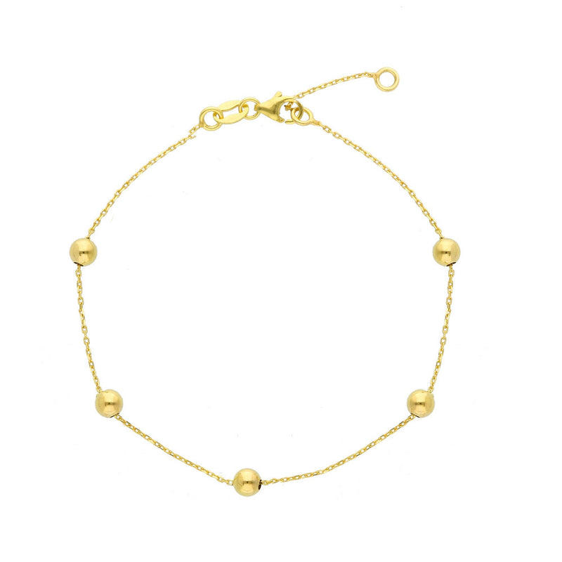 9ct Gold Bead Bracelet