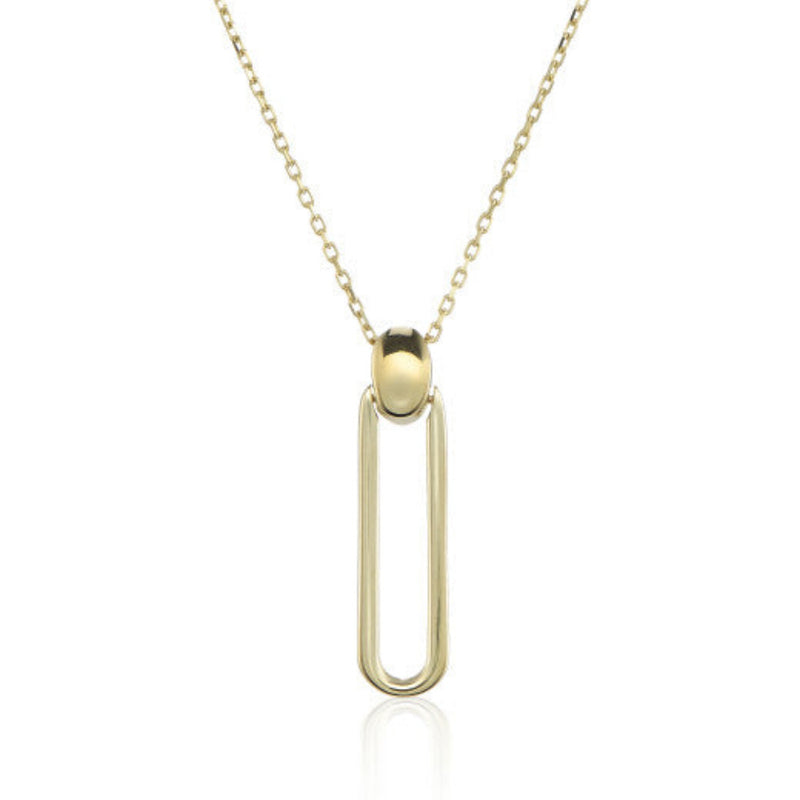 9ct Gold Paper Clip Necklace