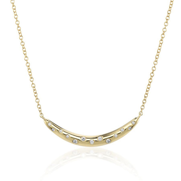 9ct Gold Diamond Chetah Spot Necklace