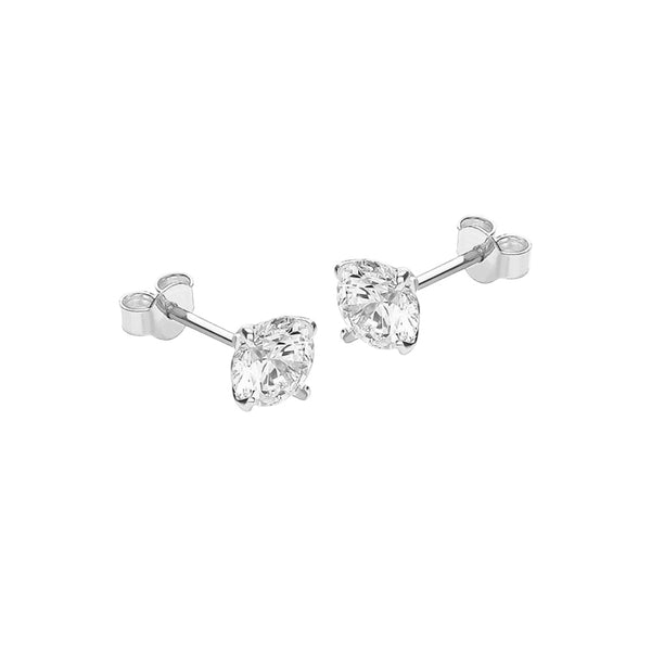 9ct Gold 6mm Round Cubic Zirconia Stud Earrings