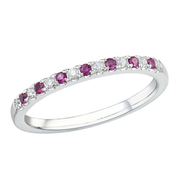 Platinum Diamond & Ruby Ring