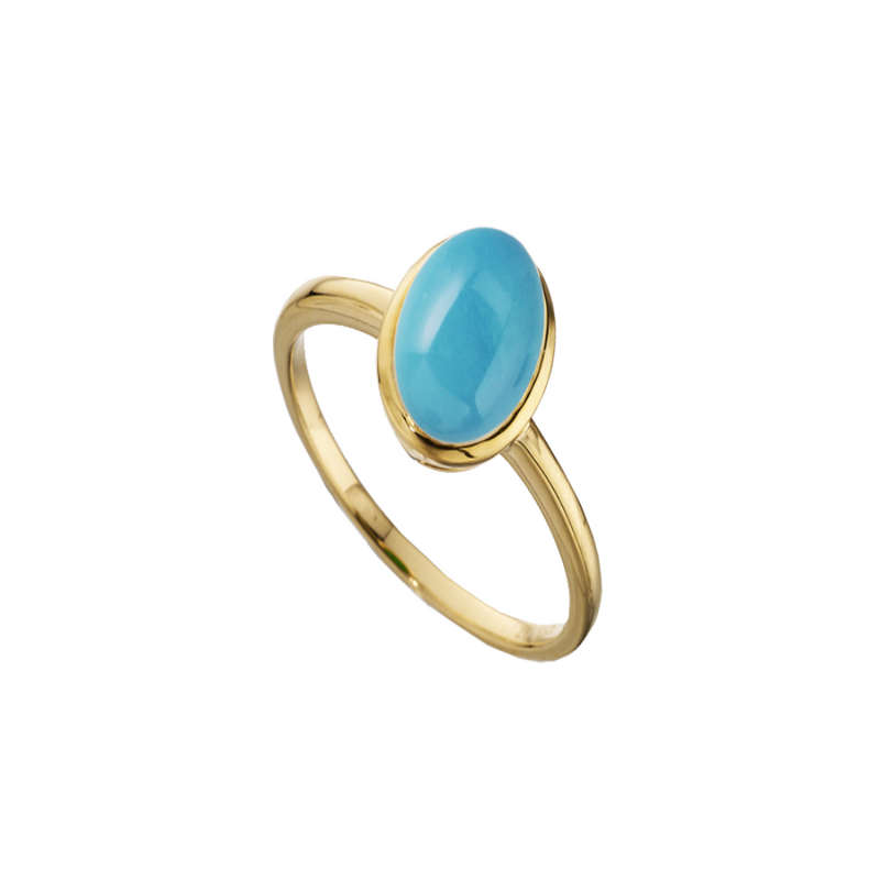 9ct Gold Oval Turquoise Ring – Bannon Jewellers