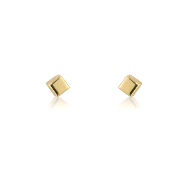9ct Gold Cube Stud Earrings