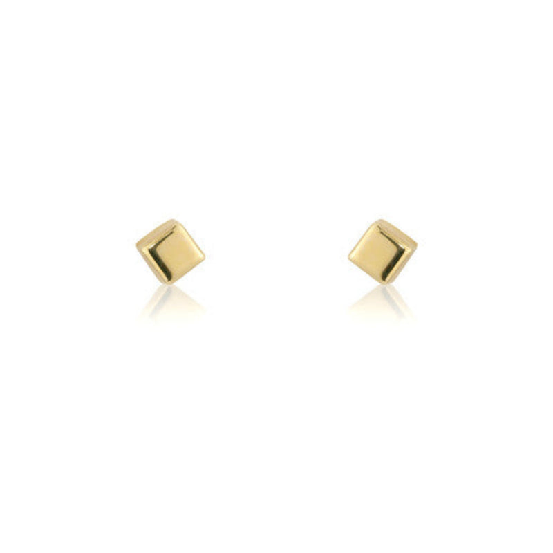9ct Gold Cube Stud Earrings