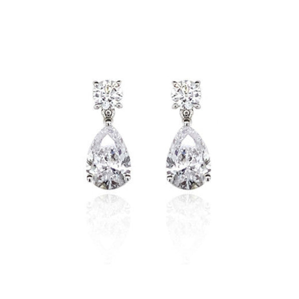 9ct White Gold Cubic Zirconia Earrings