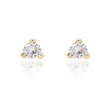 9ct Gold Cubic Zirconia Trilliant Stud Earrings