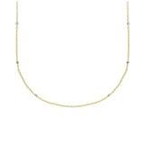 9ct Two Tone Gold Bead Necklace