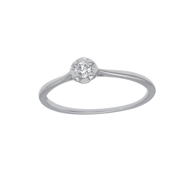 18ct White Gold Diamond Solitaire Ring
